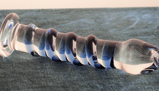 Icicles No. 5 Sapphire Spiral Glass Dildo