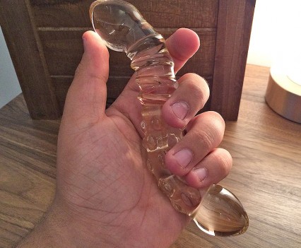 Icicles No. 55 Double-Ended Textured Glass Dildo