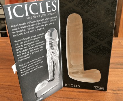 Icicles No. 40 Realistic Clear Glass Dildo