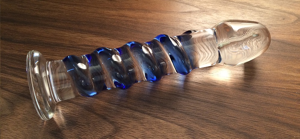 Icicles No 5 Sapphire Spiral Glass Dildo
